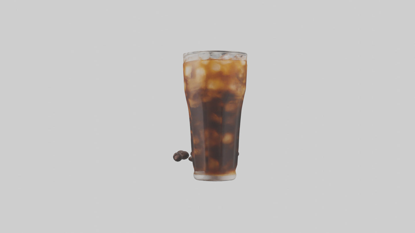 Cold brew iced coffee model VR / AR / low-poly