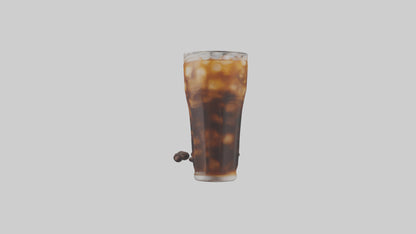 Cold brew iced coffee model VR / AR / low-poly