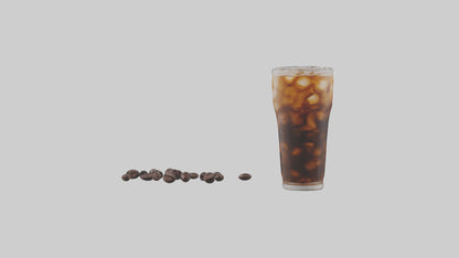 Cold brew iced coffee model VR / AR / low-poly