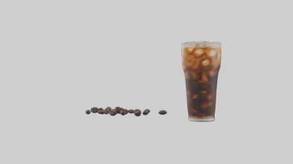 Cold brew iced coffee model VR / AR / low-poly