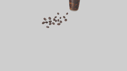 Cold brew iced coffee model VR / AR / low-poly