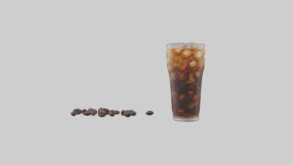Cold brew iced coffee model VR / AR / low-poly
