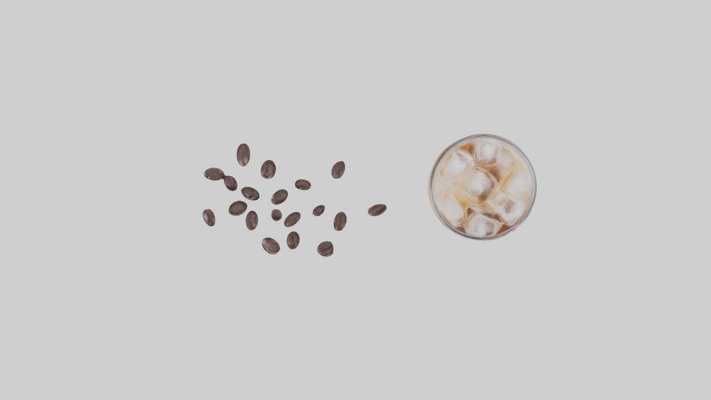 Cold brew iced coffee model VR / AR / low-poly