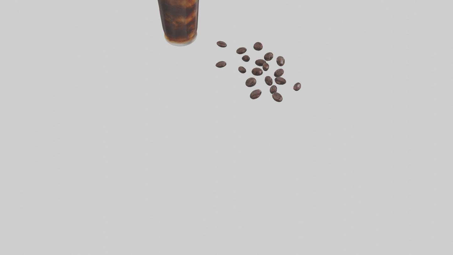 Cold brew iced coffee model VR / AR / low-poly