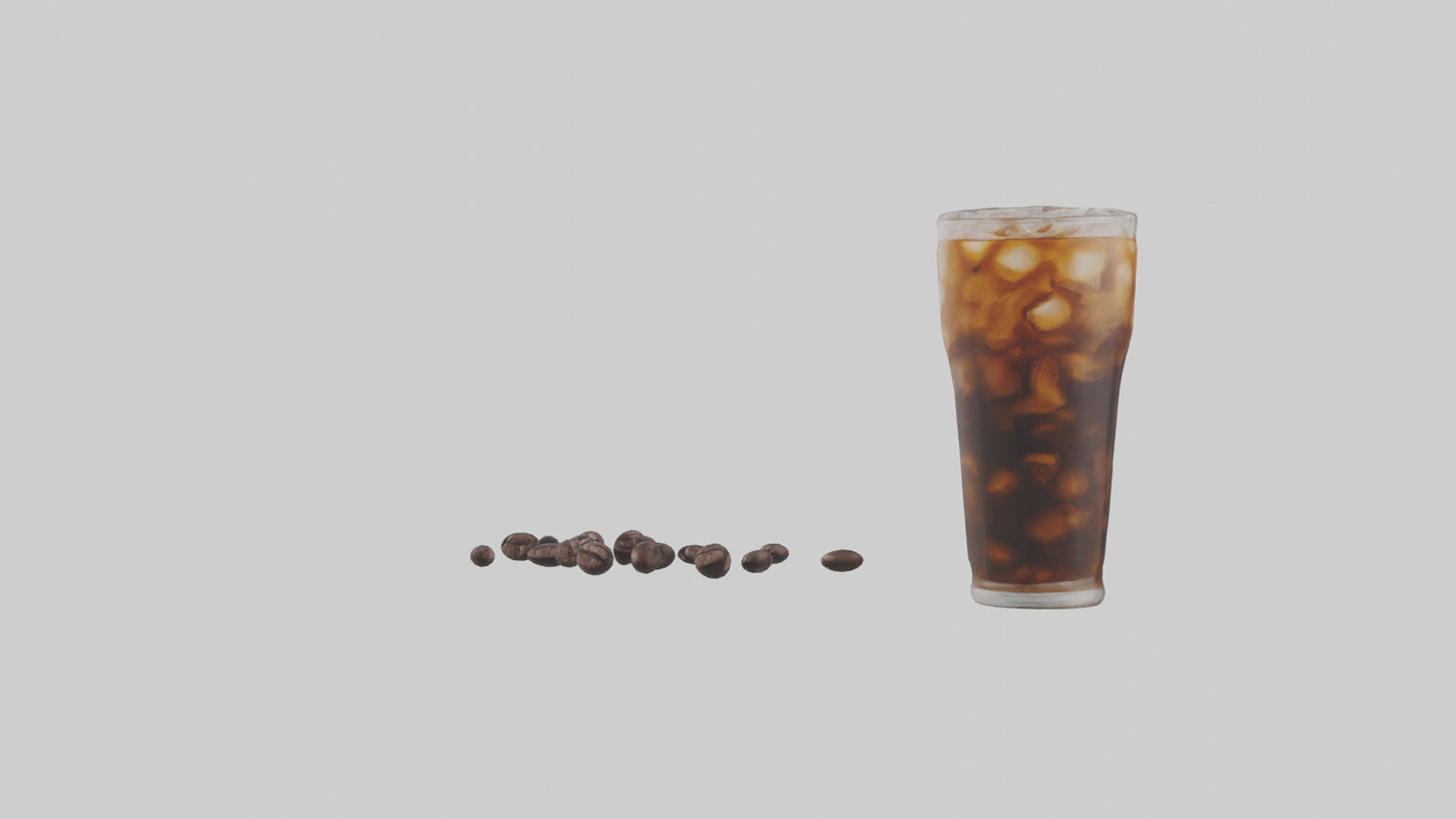 Cold brew iced coffee model VR / AR / low-poly