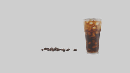 Cold brew iced coffee model VR / AR / low-poly