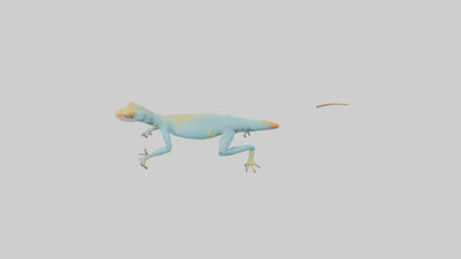 Collared Lizard running model VR / AR / low-poly