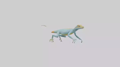 Collared Lizard running model VR / AR / low-poly