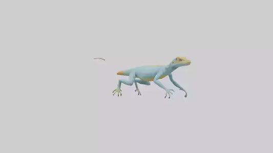 Collared Lizard running model VR / AR / low-poly