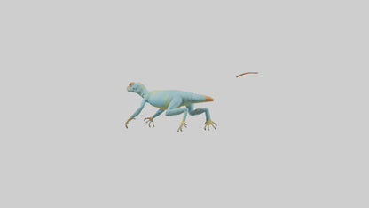 Collared Lizard running model VR / AR / low-poly