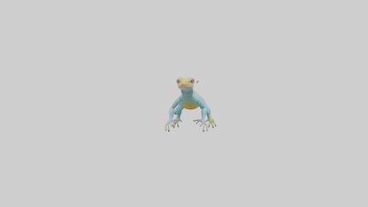 Collared Lizard running model VR / AR / low-poly