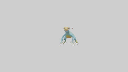 Collared Lizard running model VR / AR / low-poly