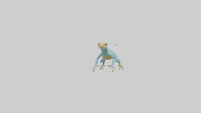 Collared Lizard running model VR / AR / low-poly