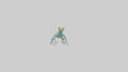 Collared Lizard running model VR / AR / low-poly