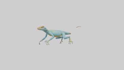 Collared Lizard running model VR / AR / low-poly