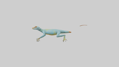 Collared Lizard running model VR / AR / low-poly