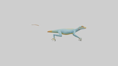 Collared Lizard running model VR / AR / low-poly
