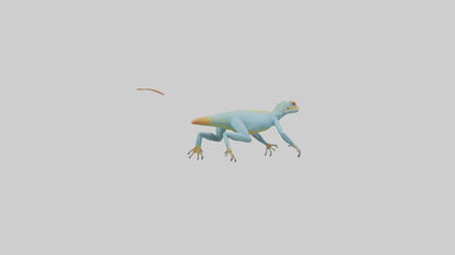 Collared Lizard running model VR / AR / low-poly