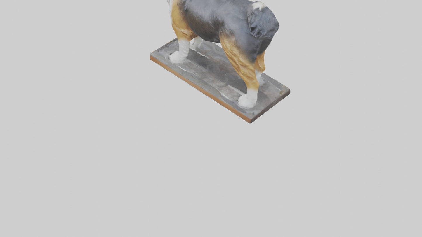 Collie statue model VR / AR / low-poly