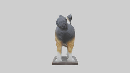 Collie statue model VR / AR / low-poly