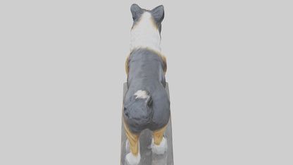 Collie statue model VR / AR / low-poly