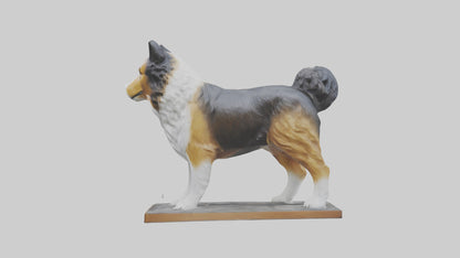 Collie statue model VR / AR / low-poly