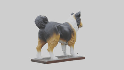 Collie statue model VR / AR / low-poly