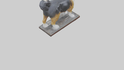 Collie statue model VR / AR / low-poly