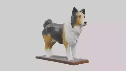 Collie statue model VR / AR / low-poly