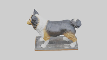 Collie statue model VR / AR / low-poly