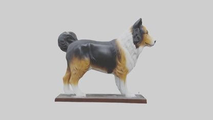 Collie statue model VR / AR / low-poly