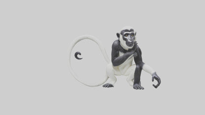Colobus Monkey statue model VR / AR / low-poly