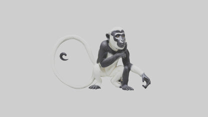 Colobus Monkey statue model VR / AR / low-poly