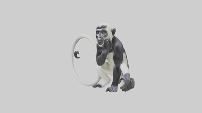 Colobus Monkey statue model VR / AR / low-poly