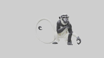 Colobus Monkey statue model VR / AR / low-poly