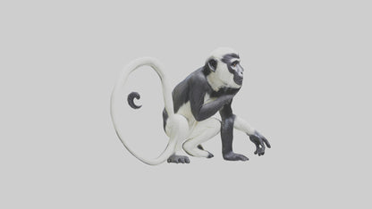 Colobus Monkey statue model VR / AR / low-poly