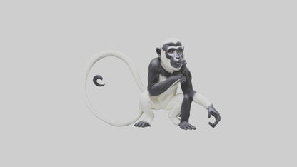 Colobus Monkey statue model VR / AR / low-poly
