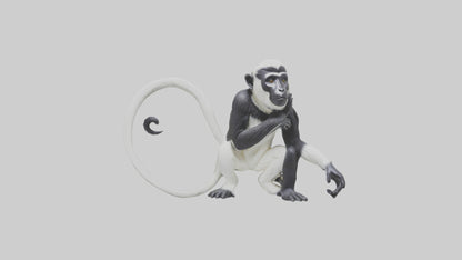 Colobus Monkey statue model VR / AR / low-poly
