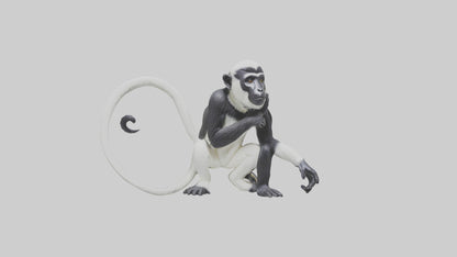 Colobus Monkey statue model VR / AR / low-poly