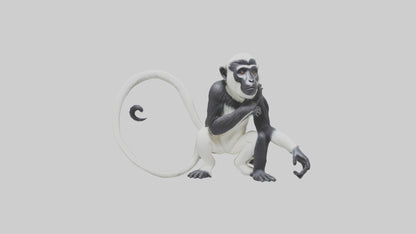 Colobus Monkey statue model VR / AR / low-poly