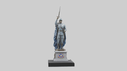 Combat Honor Statue model VR / AR / low-poly