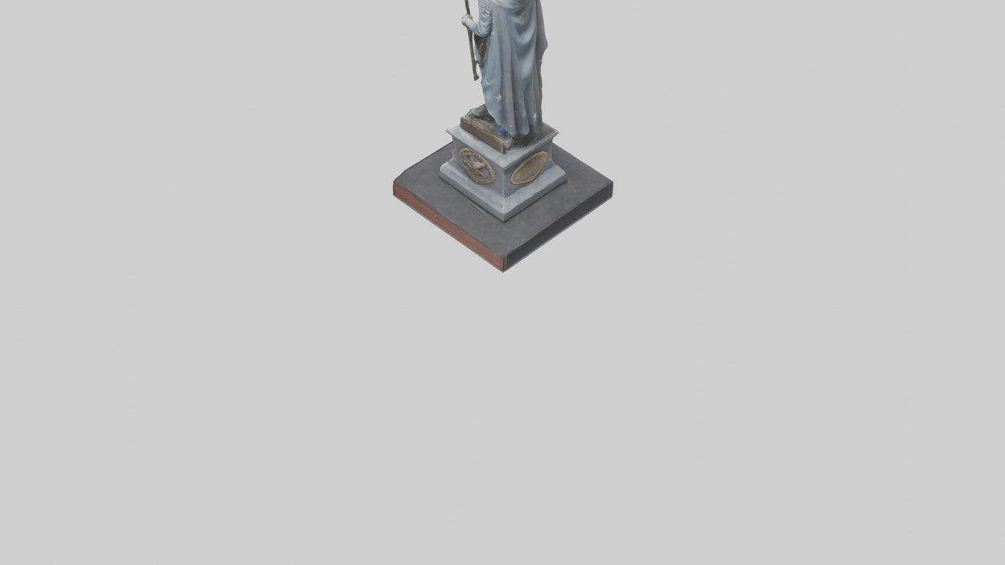 Combat Honor Statue model VR / AR / low-poly