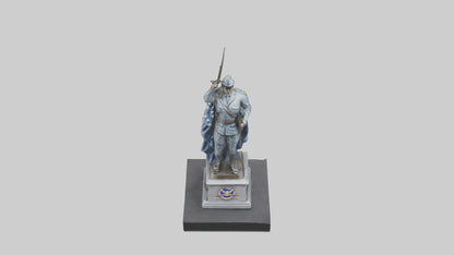 Combat Honor Statue model VR / AR / low-poly