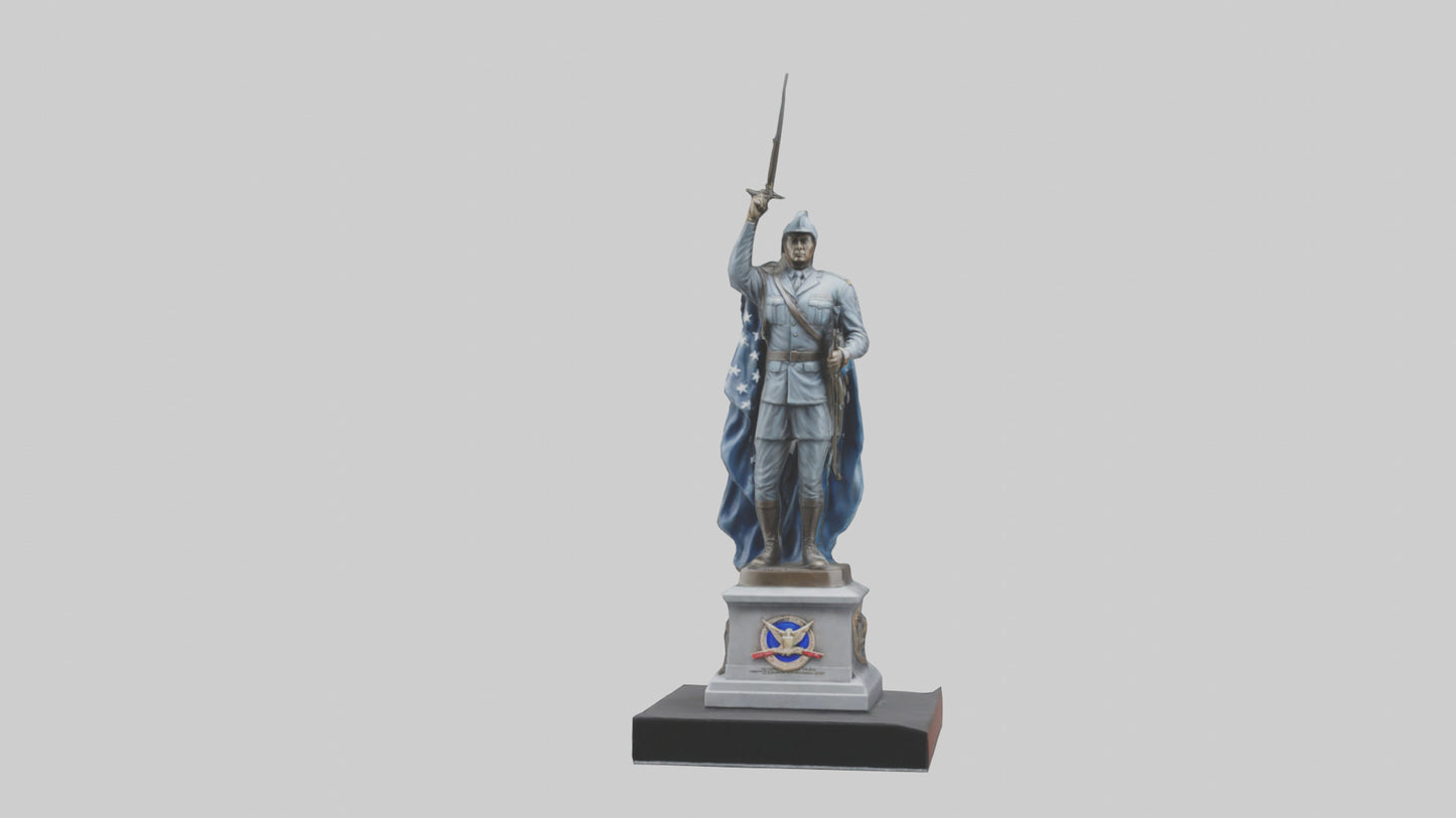 Combat Honor Statue model VR / AR / low-poly