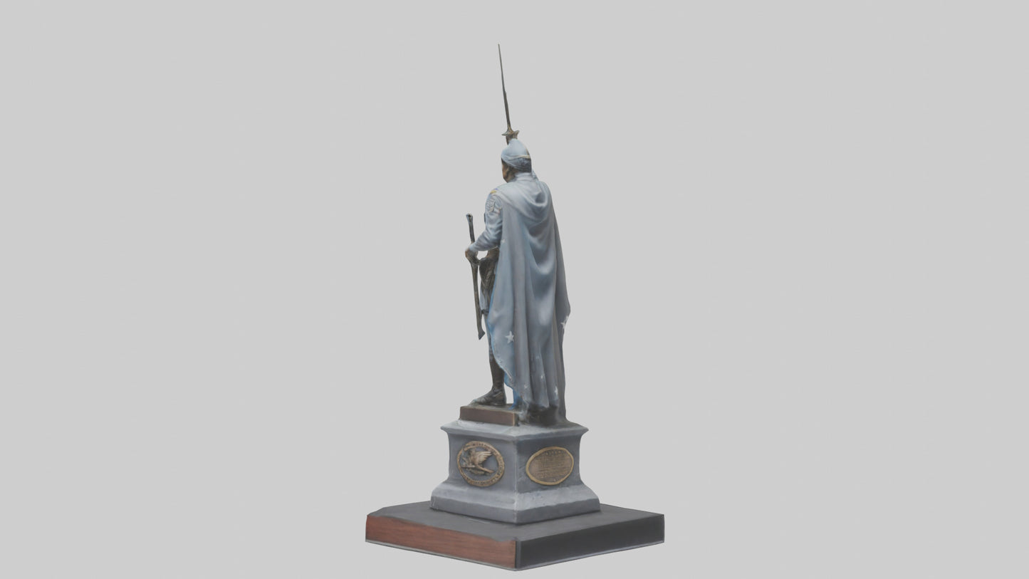 Combat Honor Statue model VR / AR / low-poly