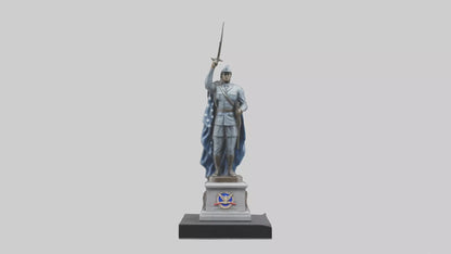 Combat Honor Statue model VR / AR / low-poly