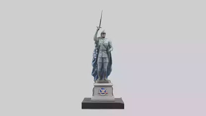 Combat Honor Statue model VR / AR / low-poly