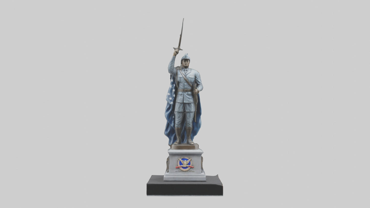 Combat Honor Statue model VR / AR / low-poly