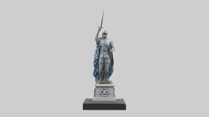 Combat Honor Statue model VR / AR / low-poly