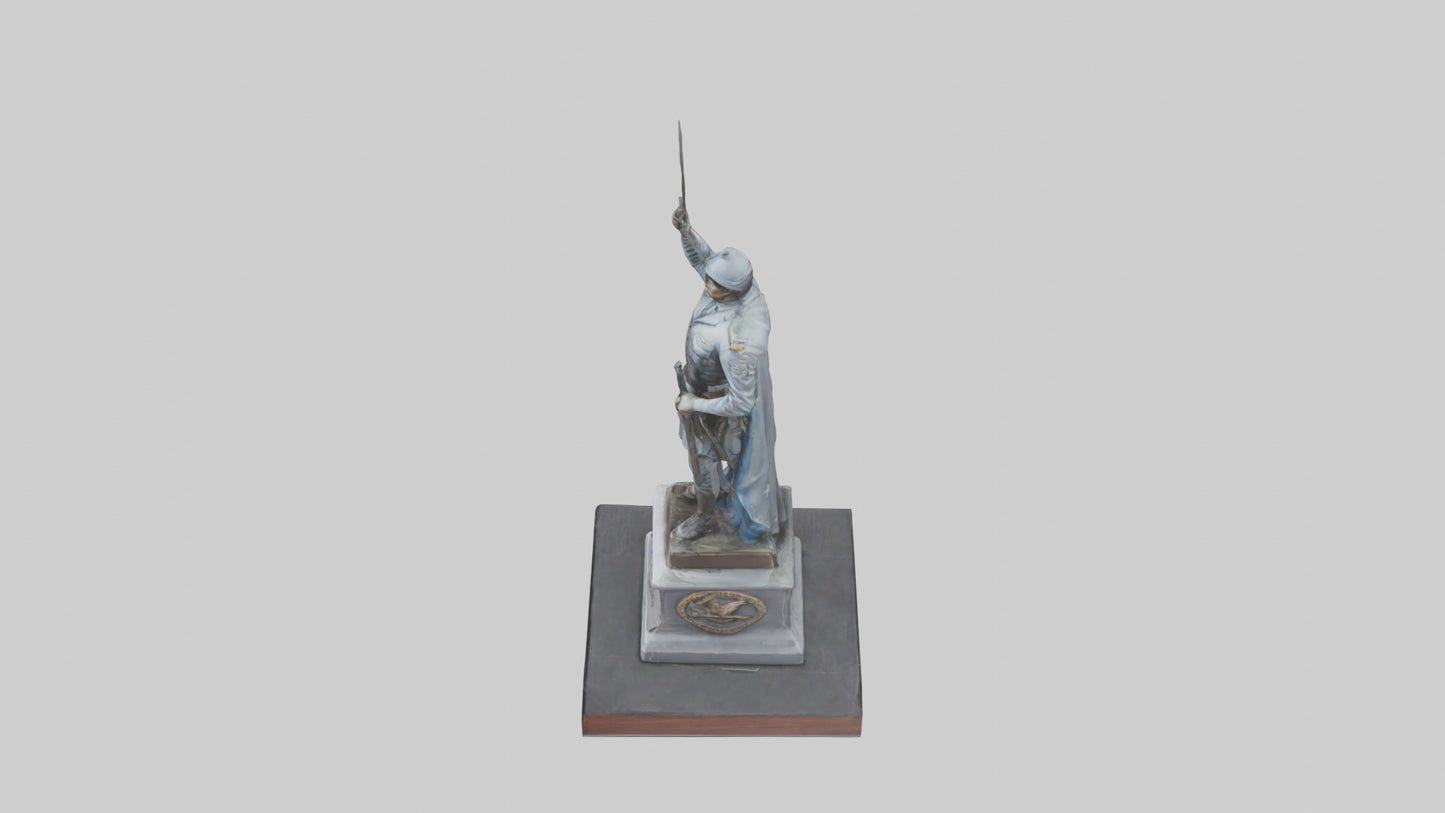 Combat Honor Statue model VR / AR / low-poly